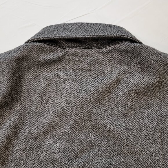Bonobos | Grey Herringbone Sweater Overshirt | Size Large - Picture 8 of 10